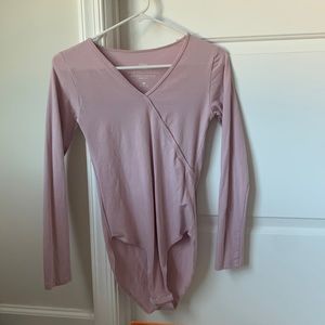 Woolworths dusty pink long sleeve bodysuit